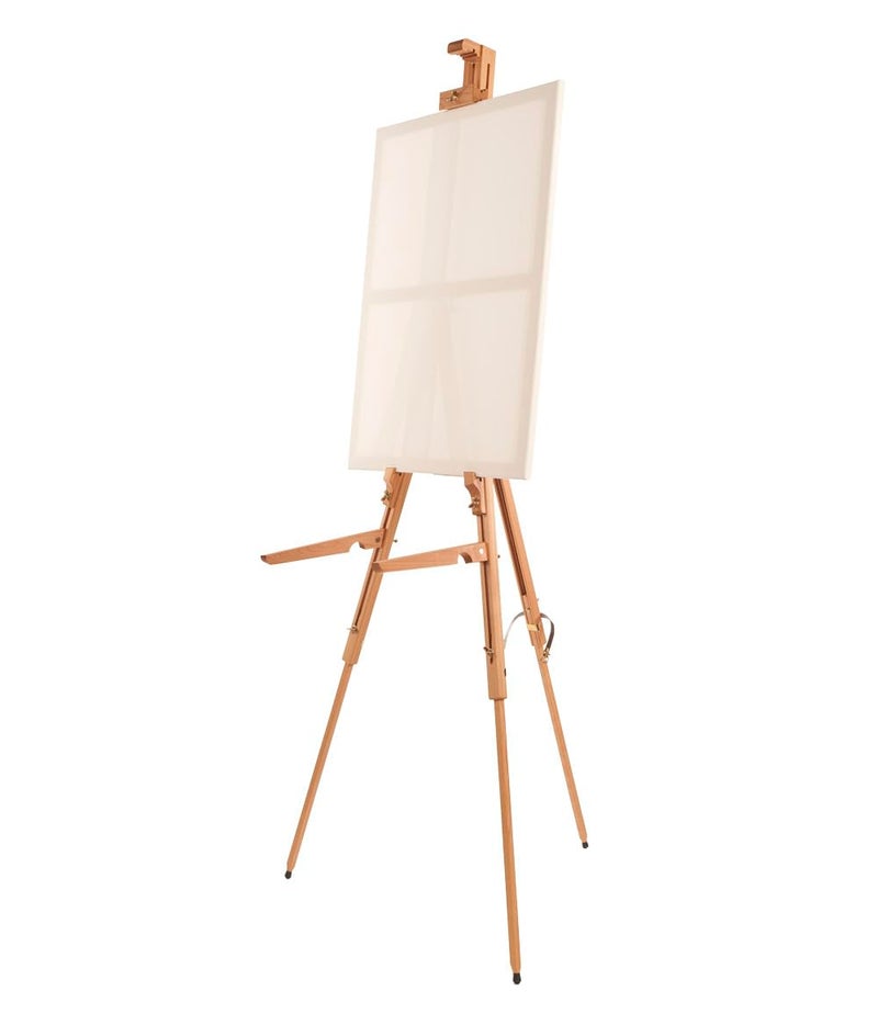 Mabef M/27 Field Easel, Lightweight Oiled Beech Wood Outdoor Easel with Adjustable Canvas Angle, Folding Shelf Brackets for Pastels, Up to 4 kg Load Capacity â€“ Made in Italy - Image 2
